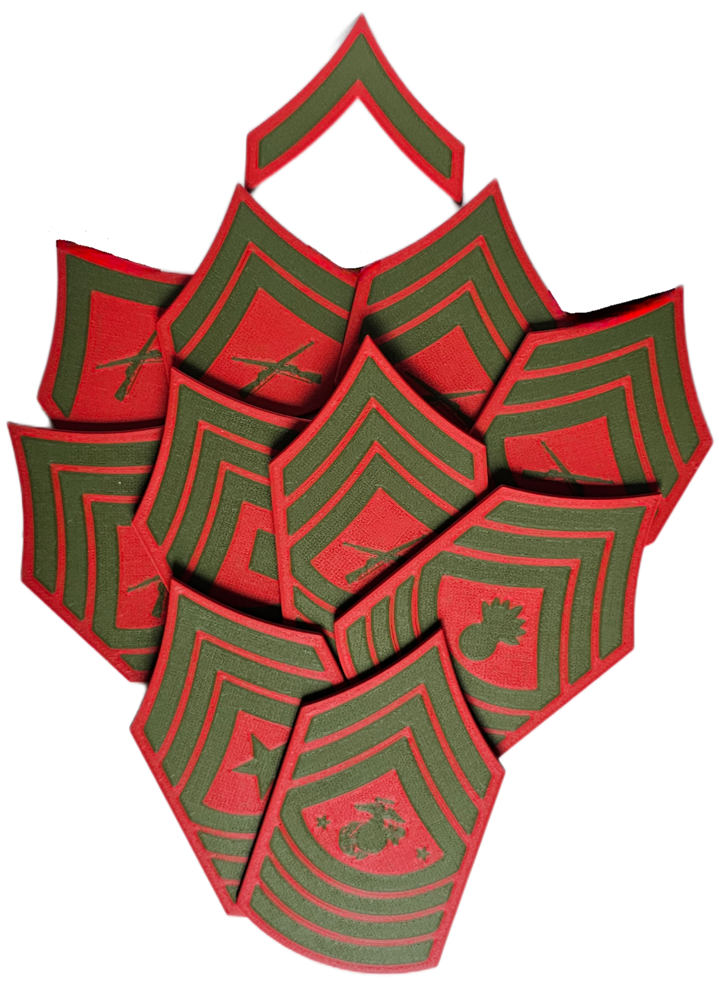 USMC Enlisted Service Uniform Rank Insignia - E-5 - Sergeant