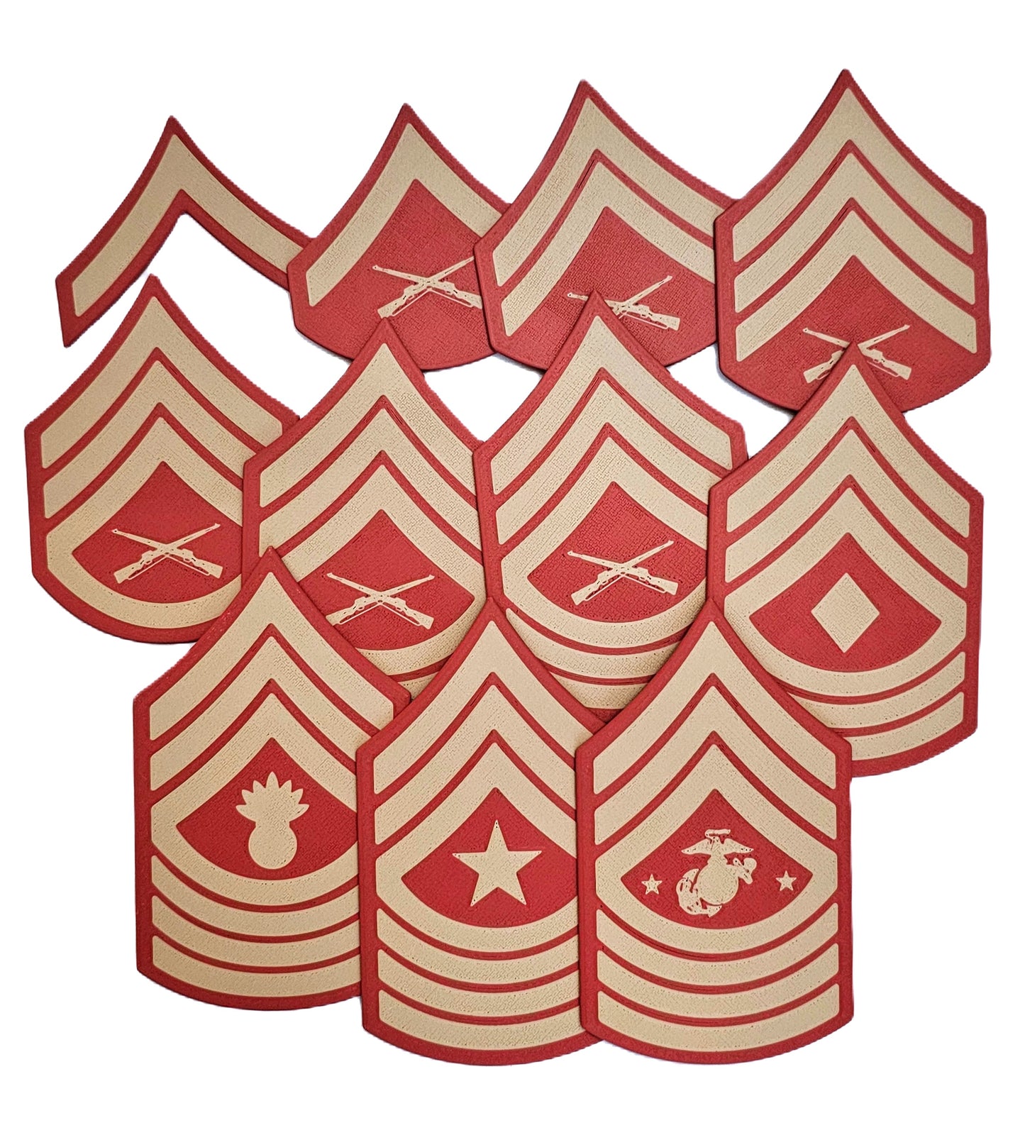 USMC Enlisted Dress Blues Rank Insignia - E-6 - Staff Sergeant