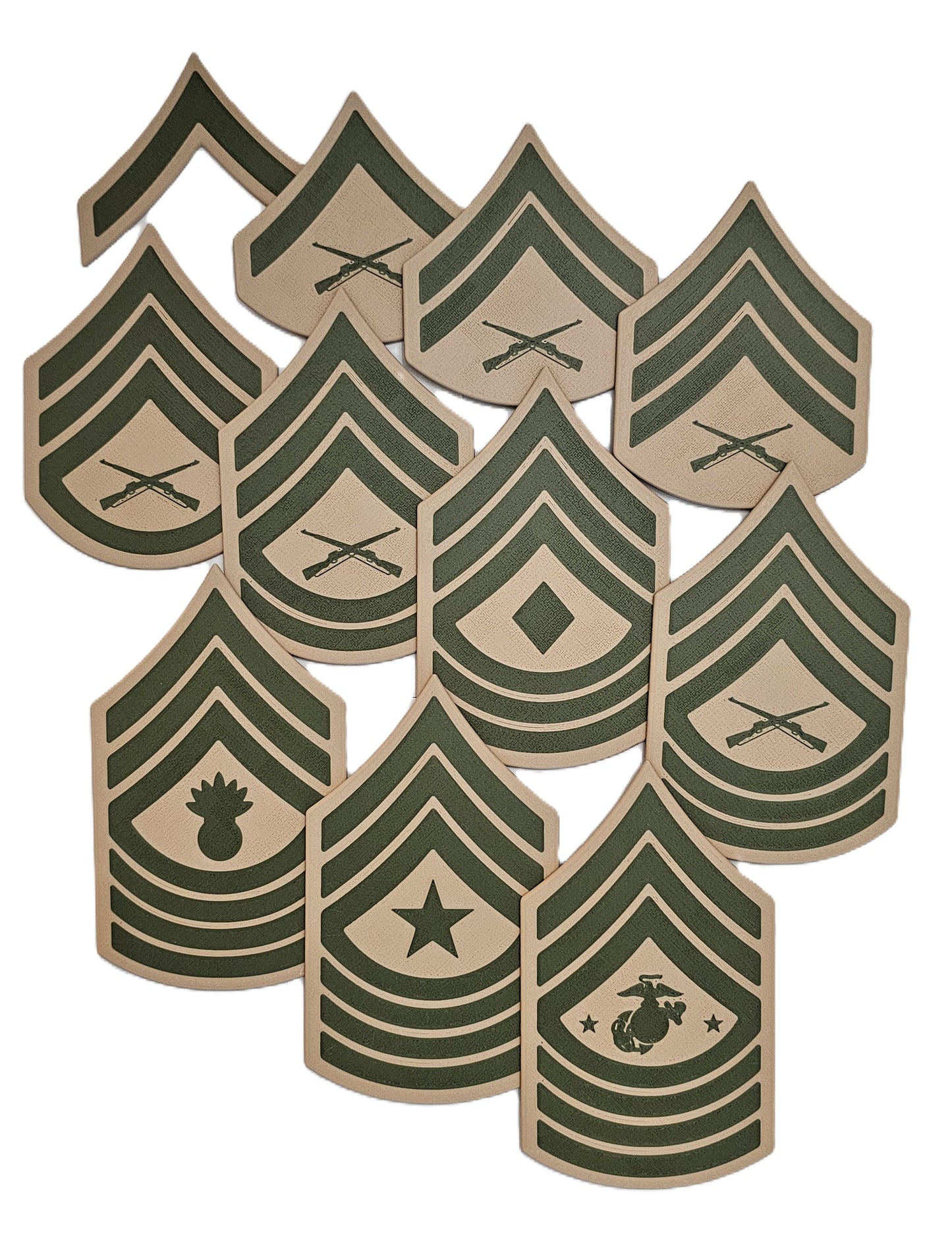 USMC Enlisted Khaki Rank Insignia - E-2 - Private First Class
