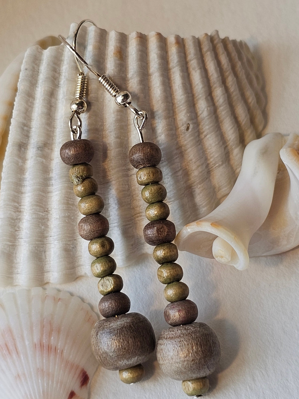 Wood Drop Earrings