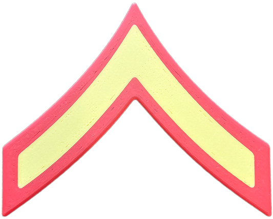 USMC Enlisted Dress Blues Rank Insignia Vibrant Yellow - E-2 - Private First Class