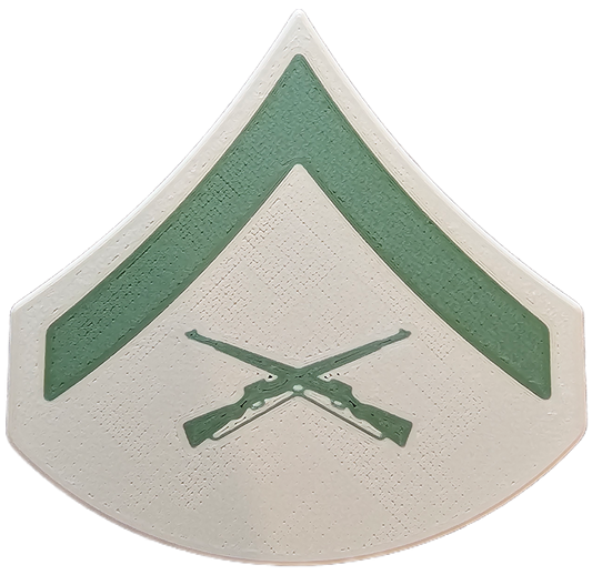 USMC Enlisted Khaki Rank Insignia - E-3 - Lance Corporal