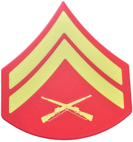 USMC Enlisted Dress Blues Rank Insignia Vibrant Yellow - E-4 - Corporal