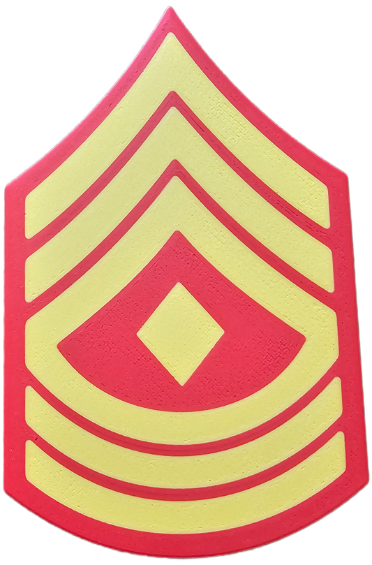 USMC Enlisted Dress Blues Rank Insignia Vibrant Yellow - E-8 - First Sergeant