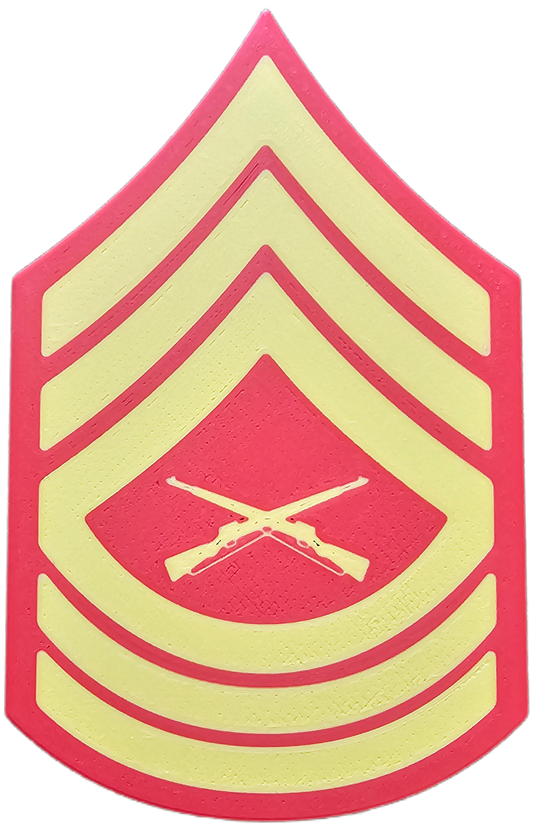 USMC Enlisted Dress Blues Rank Insignia Vibrant Yellow - E-8 - Master Sergeant