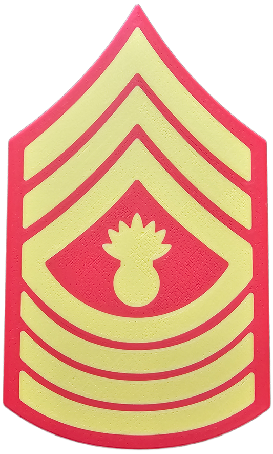 USMC Enlisted Dress Blues Rank Insignia Vibrant Yellow - E-9 - Master Gunnery Sergeant