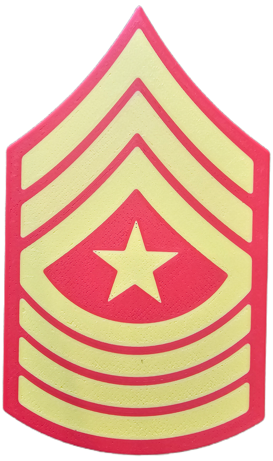 USMC Enlisted Dress Blues Rank Insignia Vibrant Yellow - E-9 - Sergeant Major