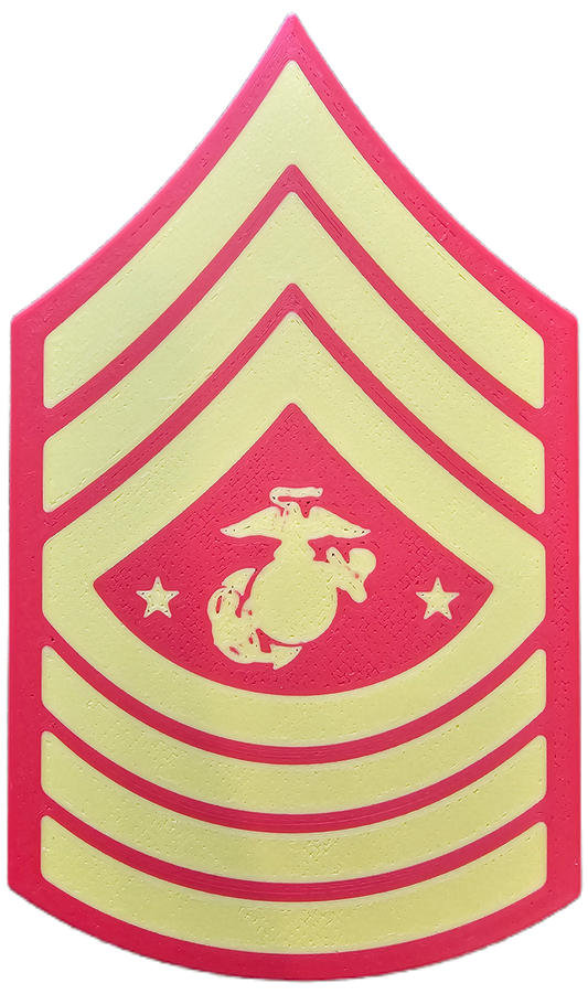 USMC Enlisted Dress Blues Rank Insignia Vibrant Yellow - E-9 - Sergeant Major of the Marine Corps
