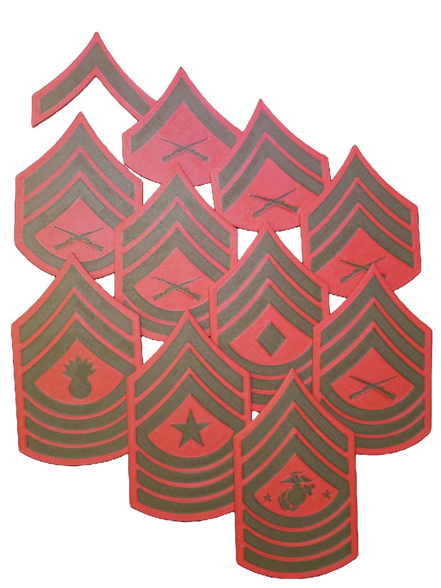 USMC Enlisted Service Uniform Rank Insignia - E-7 - Gunnery Sergeant