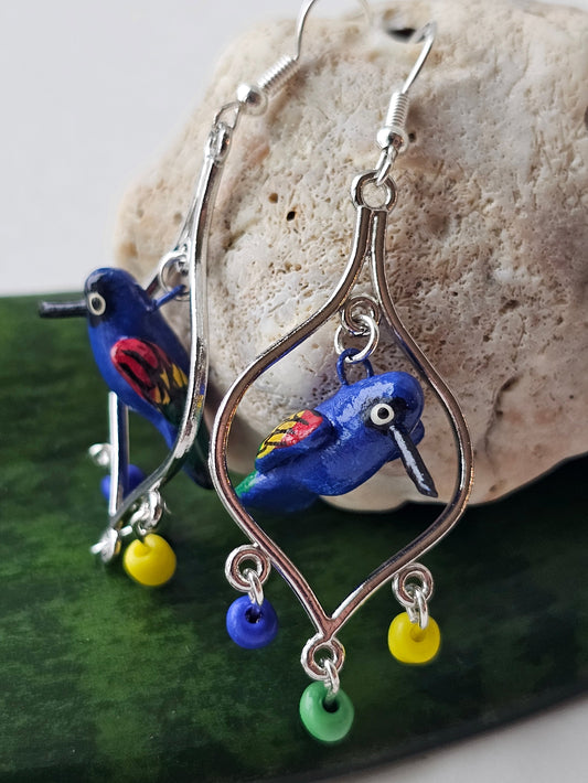 Tropical Bird Chandeliearrings